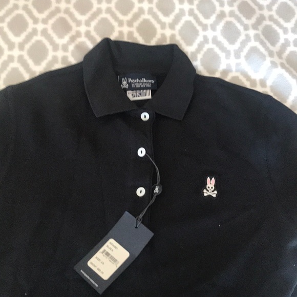 psycho bunny black polo